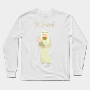 Saint Joseph and Baby Jesus Long Sleeve T-Shirt